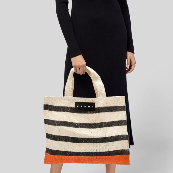 ☀️☀️ MARNI STRIPED RAFFIA TOTE BAG ☀️☀️ - Picture 4 of 4